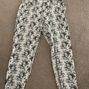 white patterned chinos